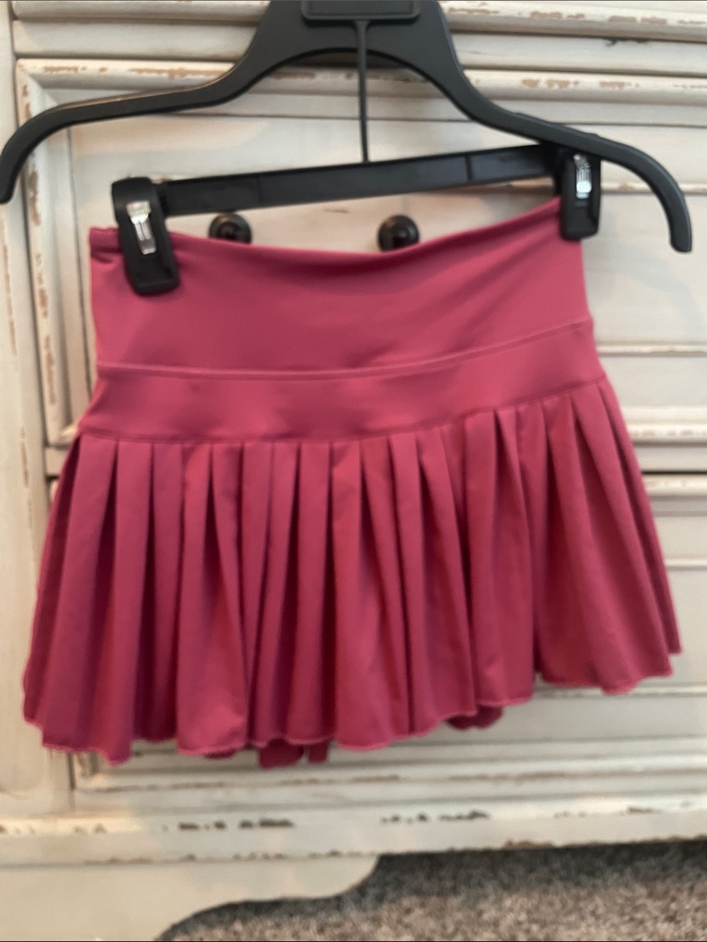 GoldHinge Pleated Mini Skirt in Rose Pink - Picture 2 of 2